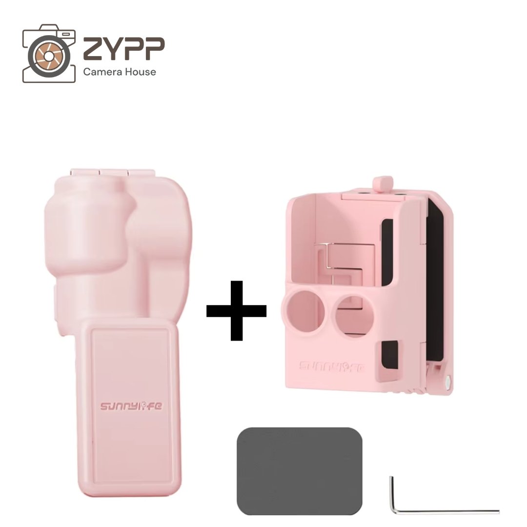 Sunnylife Magnetic Mount for DJI Osmo Pocket 3 with Tripod Mount (Pink)