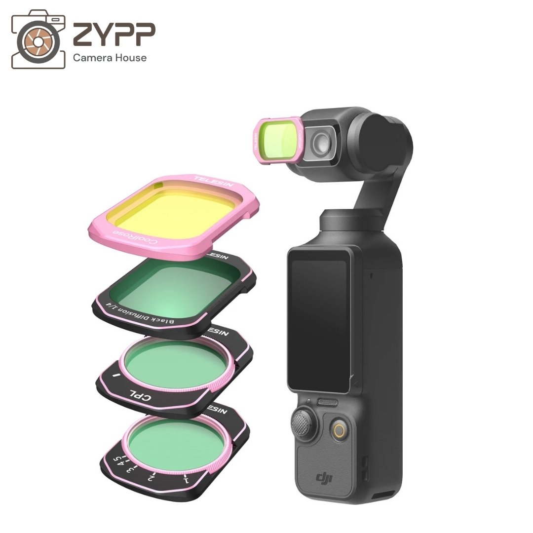 Telesin ND Filter for DJI Osmo Pocket 4/3 (VND+1/4 Black Mist+Cool Rose+CPL)