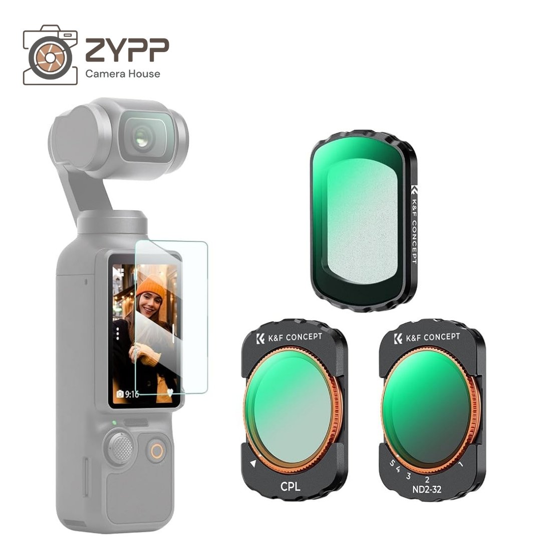 K&F Concept Variable ND Filter for DJI Osmo Pocket 4/3 (CPL, 1/4Black Mist, ND2-32)