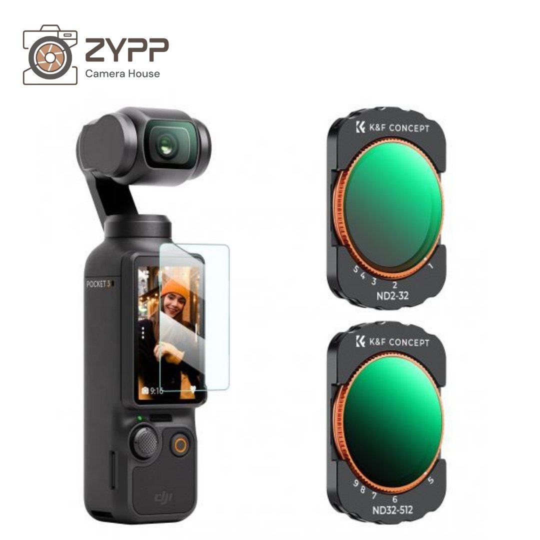 K&F Concept Variable ND Filters for DJI Osmo Pocket 4/3 (ND2-32 + ND32-512)