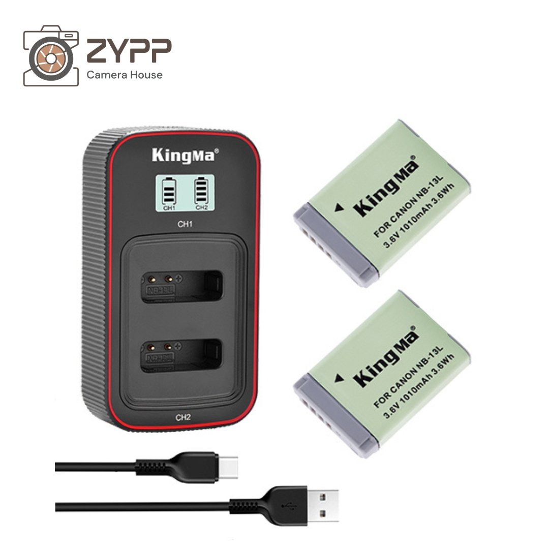 Kingma NB-13L 2 Batteries + Dual Charger